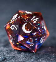Jeu de dés polyédriques Sha5p Edge Dnd, 7 pièces, noyau liquide, rasoir rempli de cœur, dés tranchants faits à la main