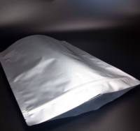 Sachet Doypack Personnalisé en Aluminium Plat Argenté Imprimé avec Logo, Scellable à Chaud, Fermeture Zip, Anti-Humidité, Stratifié, Jetable