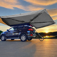 Nouveau choix 1.7m abri solaire extérieur de petite taille auvent sur pied à 270 degrés avec poteau en aluminium étanche pour le camping