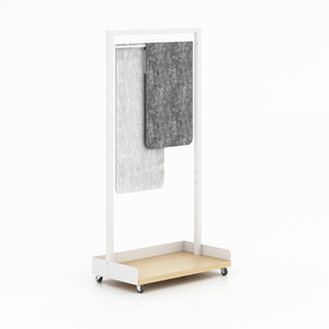 Cloison de bureau avec tableau blanc et armoire de rangement <span class=keywords><strong>sur</strong></span> <span class=keywords><strong>roulettes</strong></span>, unité modulaire roulante pour un espace de travail agile - Product Image 3