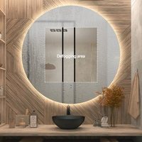 Miroir intelligent moderne de 4mm 5mm pour salle de bain avec écran tactile LED Miroirs de bain avec lumière Miroir de salon à décor infini pour salle de bain