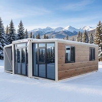 SKYLINE Maison conteneur extensible photovoltaïque à énergie solaire 20ft 40ft, Maison préfabriquée moderne en acier modulaire, Mini-maison, Boutique, Hôtel, Entrepôt