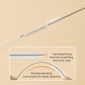 Novo Design Escova De Garrafa Limpador De Garrafa De Silicone Escova De Limpeza Tubo De Limpeza Do Bebê Leite De Água Garrafa De Escova conjunto - Product Image 6