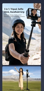 Nuevo Trípode Extensible 2 en 1 de Bolsillo para Selfies y Cámara de Acción, Compatible con GoPro, <span class=keywords><strong>DJI</strong></span> <span class=keywords><strong>OSMO</strong></span> y Smartphones, 2026 - Product Image 4