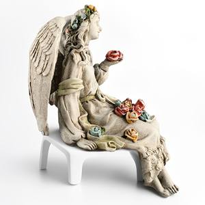 Estatua de Hada de Resina Pintada a Mano Personalizada, Adornos para Ventanas y Jardines, Moldes, Arte en Stock, Escultura Coleccionable, OEM/ODM Guang Dong - Product Image 5