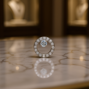 Anello in Oro Bianco con Diamante Taglio Brillante Rotondo Colore D Diamante Naturale Classico Anello di Fidanzamento Gioielli da Donna - Product Image 2