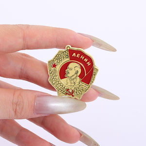 Soviet FCC pin Enamel kustom Retro antik selalu siap bendera lencana kerah bros perhiasan Aksesori hadiah untuk teman - Product Image 4