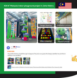 Equipo de Parque de Aventura Interior Personalizado Pared de <span class=keywords><strong>Escalada</strong></span> en Roca Divertida para Niños y Adultos <span class=keywords><strong>Material</strong></span> Plástico para Parque de Trampolín - Product Image 3