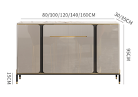 Buffet console contemporain avec portes coulissantes en cannage