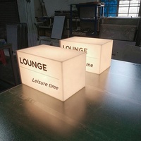 OEM personnalisé extérieur boutique présentoir Cube blanc acrylique cylindre LED boîte à lumière enseigne avec logo imprimé UV
