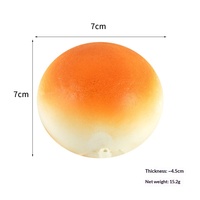 Jouet de décompression en PU à rebond ultra-lent, simulation de petit pain vapeur de 7 cm, décoratif, vente en gros, vendu individuellement