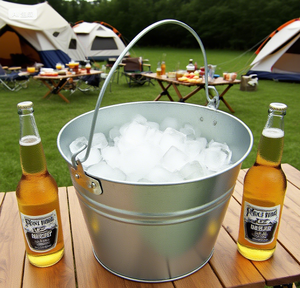 Chất Lượng Cao Tùy Chỉnh 4-Lít Xô Đá Với Mở Chai Cho Đảng Teabar Thực Phẩm Cấp Bền Sắt Xô Với Logo Cá Nhân - Product Image 1