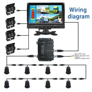 8 <span class=keywords><strong>Sensor</strong></span>-LKW-Parks ensor <span class=keywords><strong>system</strong></span> <span class=keywords><strong>4</strong></span>-Kanal-Digitalmonitor Automatische Rückfahr kamera für Nutzfahrzeuge - Product Image 4