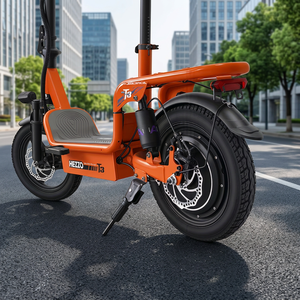 Roue arrière de scooter électrique HEZZO T3 avec moteur en alliage d'aluminium, frein à disque, absorption des chocs - Product Image 2