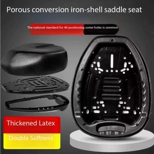 seat cushion three or four screws fixed saddle thickened waterproof thick <b>tube</b> universal seat bag battery car iron saddle - Product Image 5