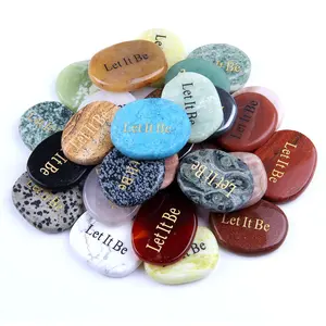 Bulk Wholesale Natural Gemstone Engraved Inspirational Words Pocket Stones