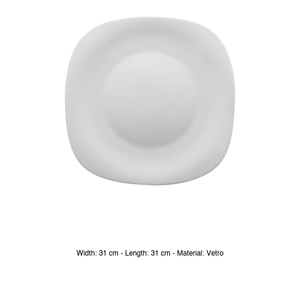 Set de table carré Parma 31 × 31 cm en verre blanc Bormioli Rocco - Product Image 3