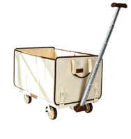 Chariot de camping pliable léger, chariot d'extérieur pliable à quatre roues, chariot de rangement portable