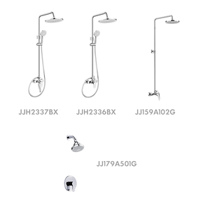 Ensemble de mitigeur de douche en laiton DongPeng 59A à touches de piano avec étagère en verre trempé et affichage numérique intelligent pour la rénovation de salle de bain d'hôtel moderne - Product Image 6