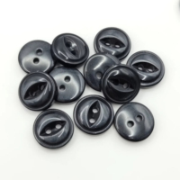 Boutons à coudre personnalisés en résine électroplaquée noire brillante à 2 trous pour vêtements, accessoires de couture DIY, couleur de placage personnalisée
