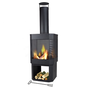 Camino in legno di vendita calda camino esterno in metallo camino a carbone in acciaio per esterni con corpo in rete <span class=keywords><strong>e</strong></span> negozio di tronchi produttore di Firepit - Product Image 1