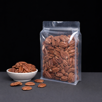 Sachet d'emballage alimentaire transparent à fond plat avec fermeture éclair, pour café, snacks, fruits secs, noix - En vente