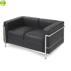 Sofá Seccional Minimalista Nórdico Italiano, Silla de Cuero de Lujo Individual, Doble o Combinada para Sala de Estar/Oficina - Product Image 4