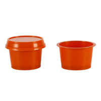 Pot de yaourt à crème glacée en plastique PP personnalisé tasses avec cuillère