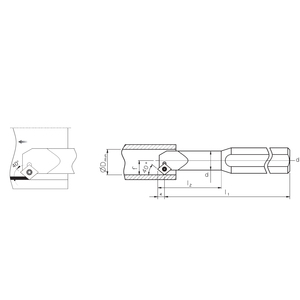 Herramienta de torneado interno R/L TA6078 Mini herramienta de torneado con inserto positivo para mecanizado de precisión - Product Image 1