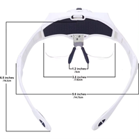No.9892B2 LED Light Magnifying Glasses Headband Eyeglass with Plastic Material for Eyelash Extension