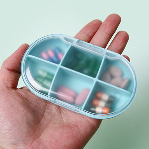 Boîte à pilules biodégradable en plastique personnalisée à 6 ou 4 compartiments, support de rangement pour médicaments, organisateur de comprimés, vente en gros à prix réduit - Product Image 3