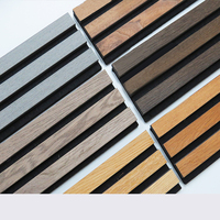Tira de madera acústica para decoración Interior, listones resistentes al fuego, a prueba de absorción de sonido, color negro, respetuoso con el medio ambiente, precio del panel