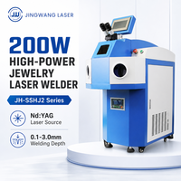 Machine de soudage laser pour bijoux 60W 150W 200W Nd YAG avec refroidissement par eau CCD pour la réparation d'anneaux en or et en argent