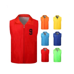 Chalecos de Entrenamiento de Fútbol Personalizados de Alta Calidad, Chaleco Deportivo de Alta Visibilidad para Voluntarios y Trabajadores con Cremallera - Product Image 1
