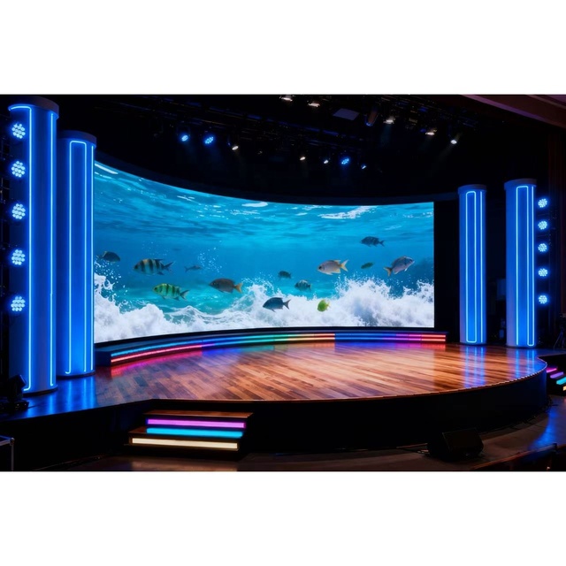 Indoor High-definition Flexible Creative Stage Display Screen, Curved Custom LED Display Screen