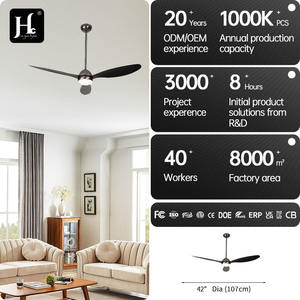 Modern 52-Inch LED Ceiling Fan with Inverter DC <b>Remote</b> <b>Control</b> 3 Blades ABS Lamp Body for Bedrooms 110V Electric Ceiling Fan - Product Image 5