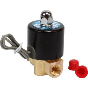 Vanne solénoïde électrique SNS 1/4 NPT AC110V en laiton normalement fermée pour eau, air, diesel - Product Image 1