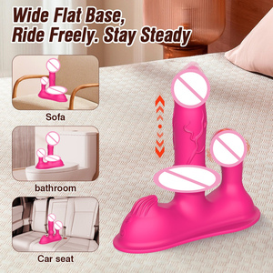 Vibrador Dildo 3 en 1 con Ventosa - Control Remoto con 10 Modos de Empuje para Estimulación del Clítoris y Punto G, Juguete Sexual Femenino - Product Image 5
