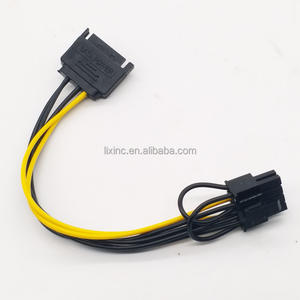 15Pin SATA ke 6 + 2 Pin konektor kabel daya 8Pin PCI-E PCI Express adaptor grafis Video konverter kartu kabel ekstensi - Product Image 3