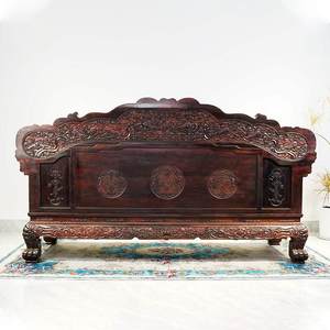 Ensemble de meubles de salon classiques chinois en bois massif d'acajou avec structure à jointures à mortaise et tenon G20230830 - Product Image 3