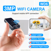 Caméra Mini WIFI WD6 3MP Vision Nocturne la plus vendue 2026 – Surveillance de Sécurité CCTV pour Intérieur Domestique – Caméra IP Mini WIFI