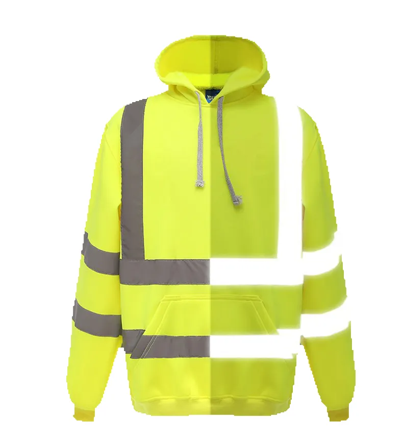 ANT5PPE jaket Hoodie keselamatan pakaian kerja mantel visibilitas tinggi Hoodie reflektif pakaian kerja seragam