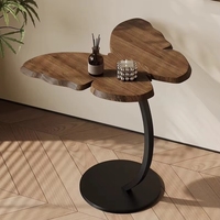 Table d'appoint moderne en bois massif en forme de papillon Nouvelle petite table basse nuage pour ménage salon chambre