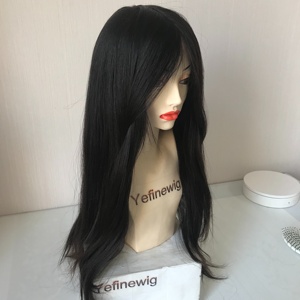 Peluca de seda de encaje transparente de 28 pulgadas, calidad médica, 180% de densidad, cabello humano Real para <span class=keywords><strong>quimio</strong></span> - Product Image 2