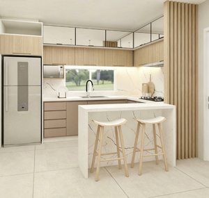 Armoires de <span class=keywords><strong>cuisine</strong></span> en chêne naturel haut de gamme sur mesure avec charnières à fermeture amortie et placard intégré avec <span class=keywords><strong>four</strong></span> - Product Image 5