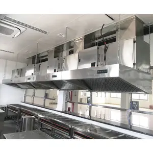 Stainless steel commercial kitchen fume hoods exhaust hood and vent cleaner electrostatic air purifier