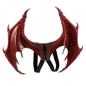 Child Dragon Costume Wings Scary Child Halloween Party Halloween Carnival Dress Cosplay Party Realistic Animal Dragon Wings Mask