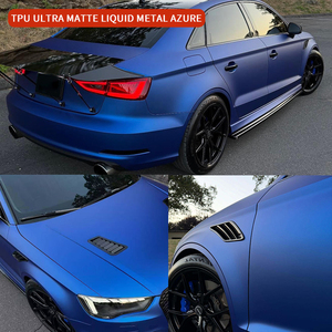 ฟิล์มเปลี่ยนสีรถยนต์แบบซ่อมแซมตัวเองได้ สีน้ำเงินเข้มเมทัลลิกแบบด้าน  ชนิด PPF TPU  ขายส่งจากโรงงาน - Product Image 2