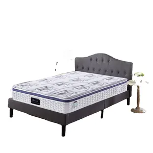 Buon supporto per la schiena matrimonio coppia materasso colore bianco tessuto Jacquard King Size letto ticchettio 7 zone a molla tascabile colches casal