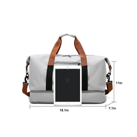 Sac de sport unisexe imperméable de grande capacité Sac de sport tendance bon marché avec séparation sèche et humide pour hommes et femmes Sac de sport de week-end